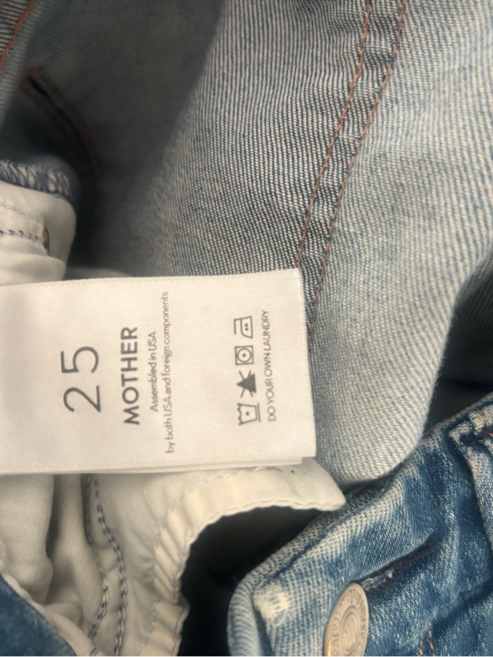 MOTHER Women's Size 25 Blue The Looker Ankle Fray Jeans - Picture 3 of 6